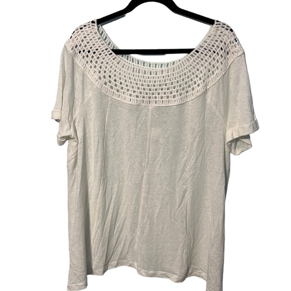 NWT Cato Off White Color Pull Over Top Linen Blend Size XL - Picture 1 of 6